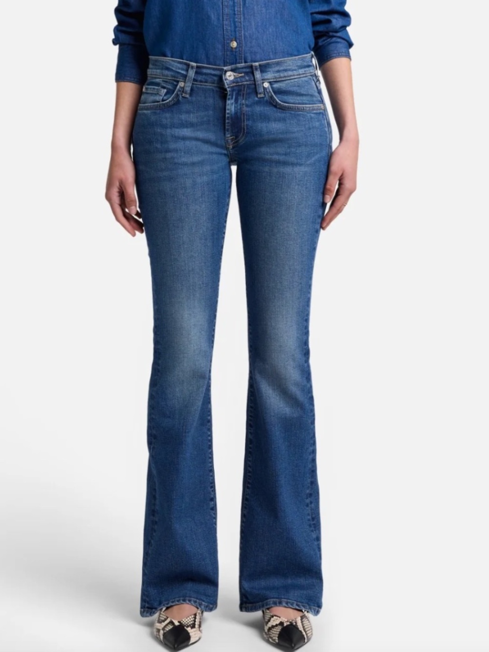 7 For All Mankind Bootcut Women's 24 Medium Blue Jeans